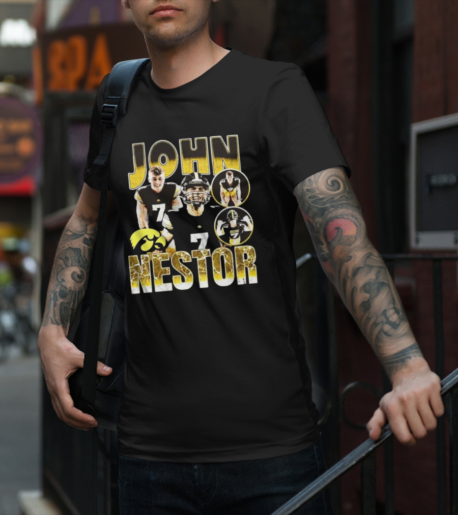 John Nestor Number 7 Iowa Hawkeyes T-Shirt