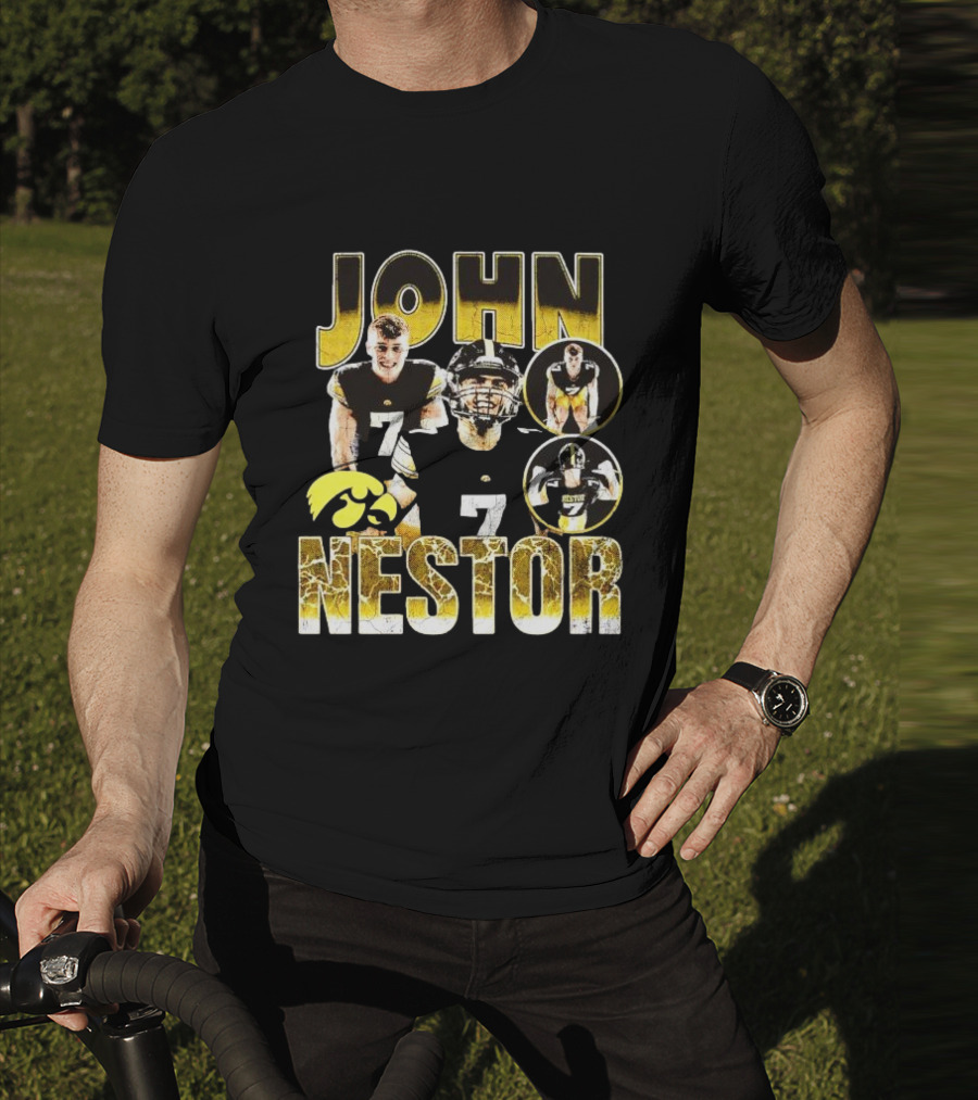 John Nestor Number 7 Iowa Hawkeyes T-Shirt