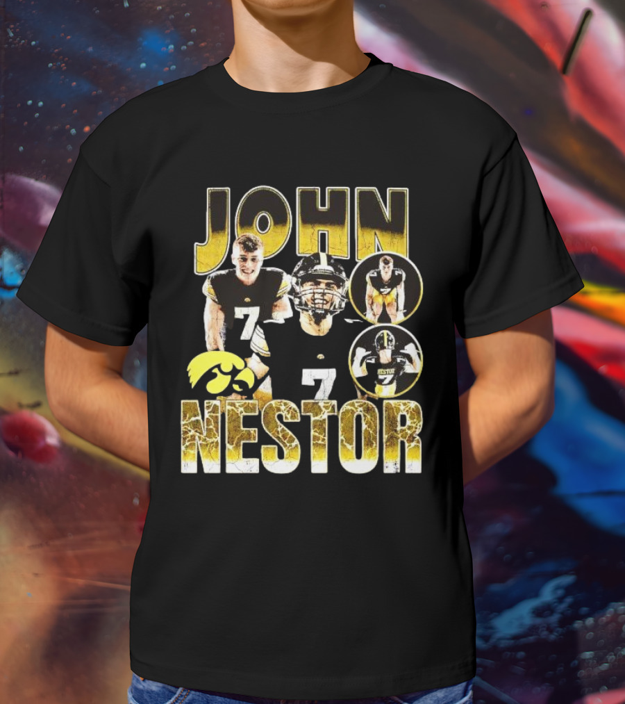 John Nestor Number 7 Iowa Hawkeyes T-Shirt