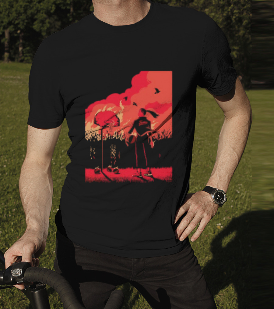 ROTY Caitlin Clark Indiana Fever Cartoon Basketball Scene T-Shirt