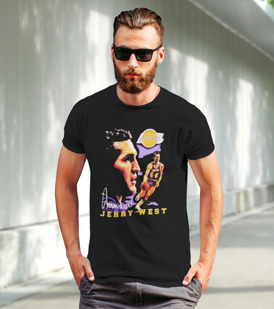 Los Angeles Lakers Vintage Jerry West Forever Signature Lakers T-Shirt