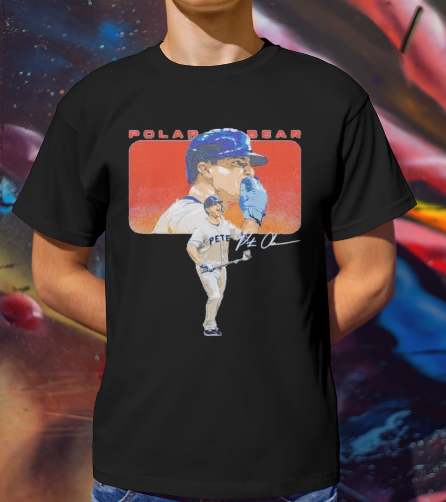 Polar Bear Pete Alonso Chef Kiss New York Mets Signature T-Shirt