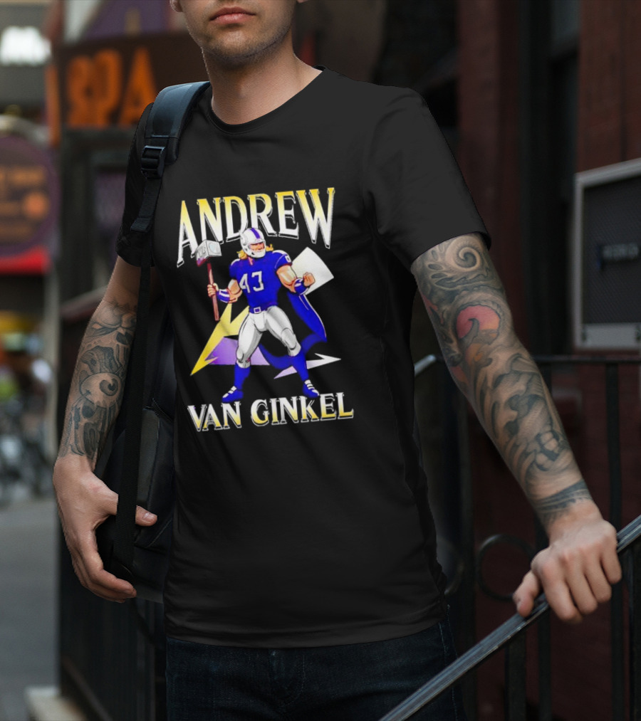 Andrew Van Ginkel Thor-Inspired Minnesota Vikings Crossover T-Shirt