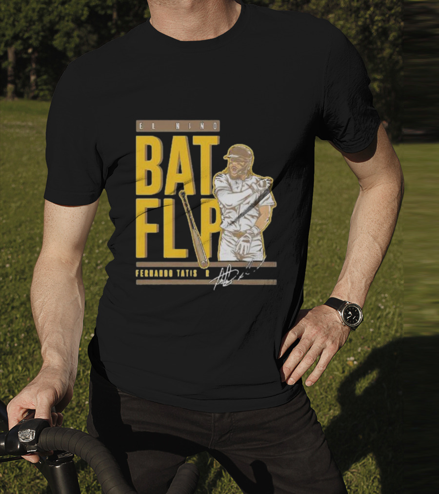 El Nino Bat Flip Fernando Tatis Jr. Signature San Diego Padres T-Shirt