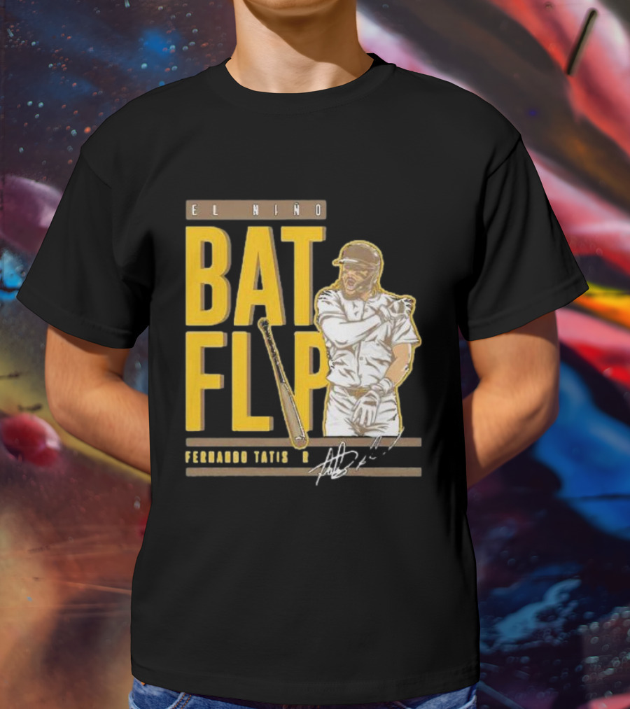 El Nino Bat Flip Fernando Tatis Jr. Signature San Diego Padres T-Shirt