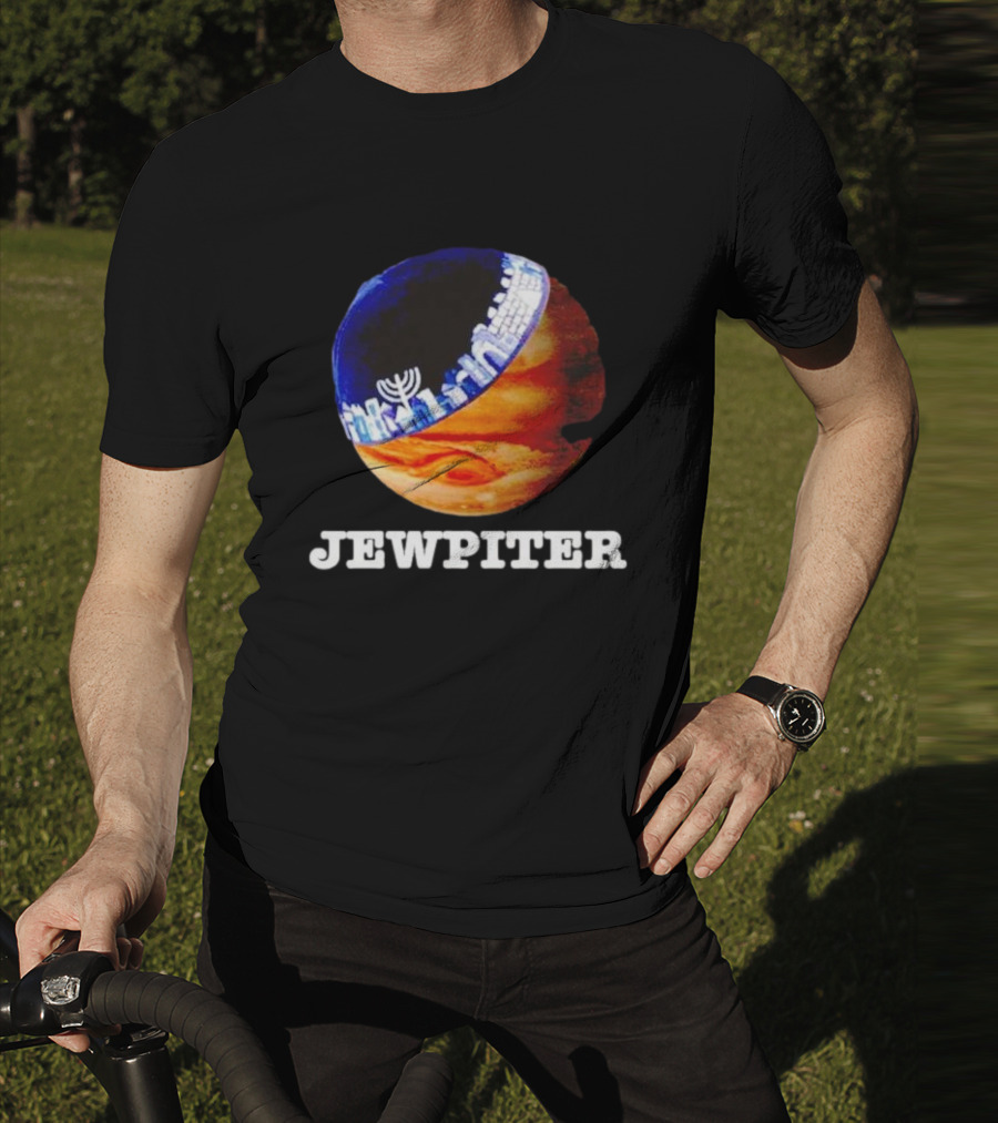 Jewpiter Menorah City Planet Jupiter T-Shirt