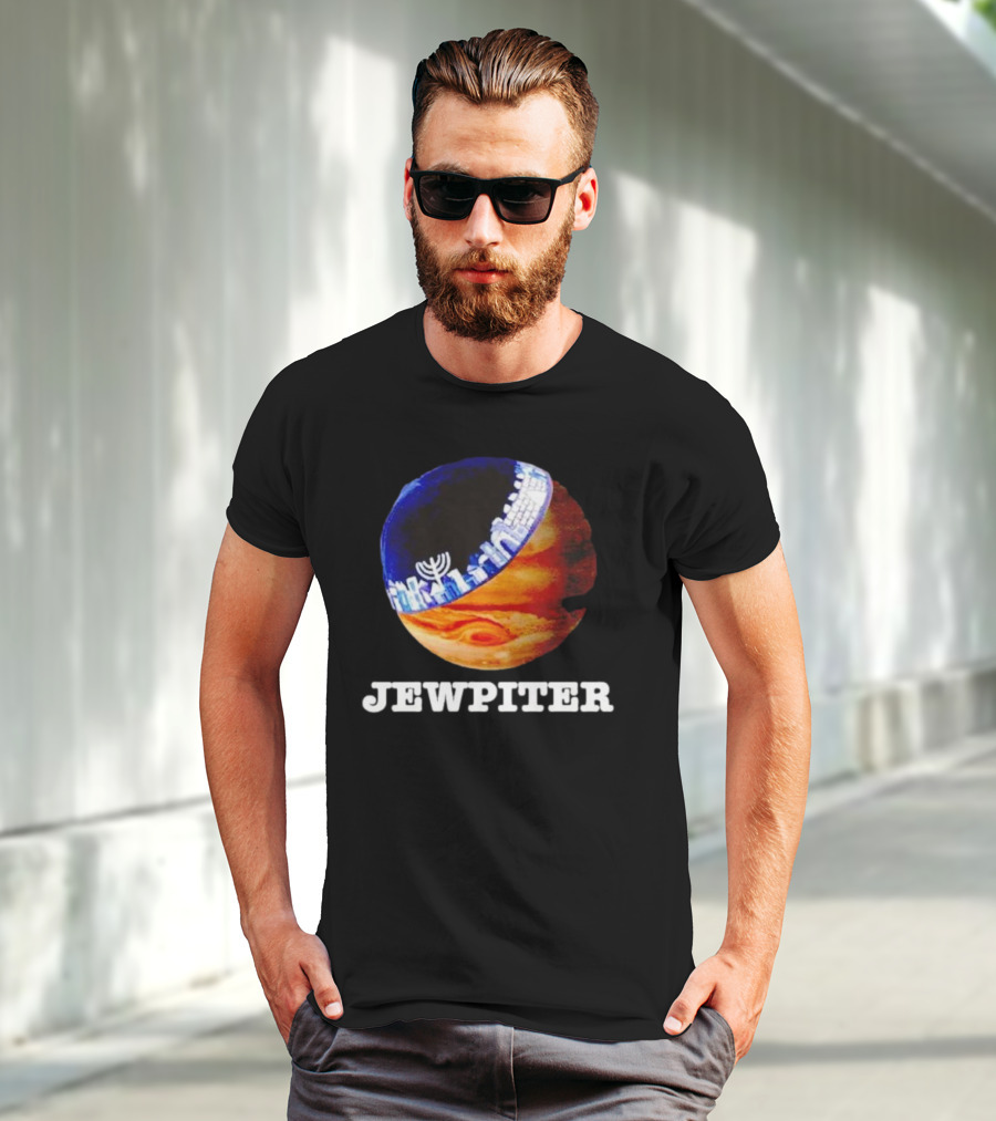 Jewpiter Menorah City Planet Jupiter T-Shirt
