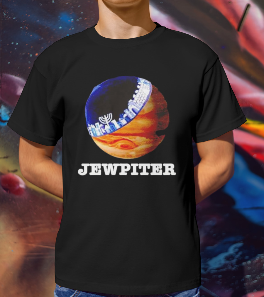 Jewpiter Menorah City Planet Jupiter T-Shirt