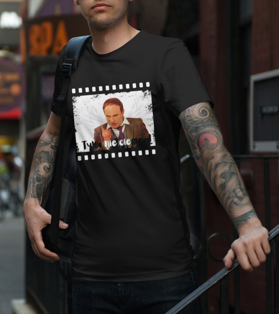 Tylko Nie Cieciem Stanisław Anioł Filmstrip Winged T-Shirt