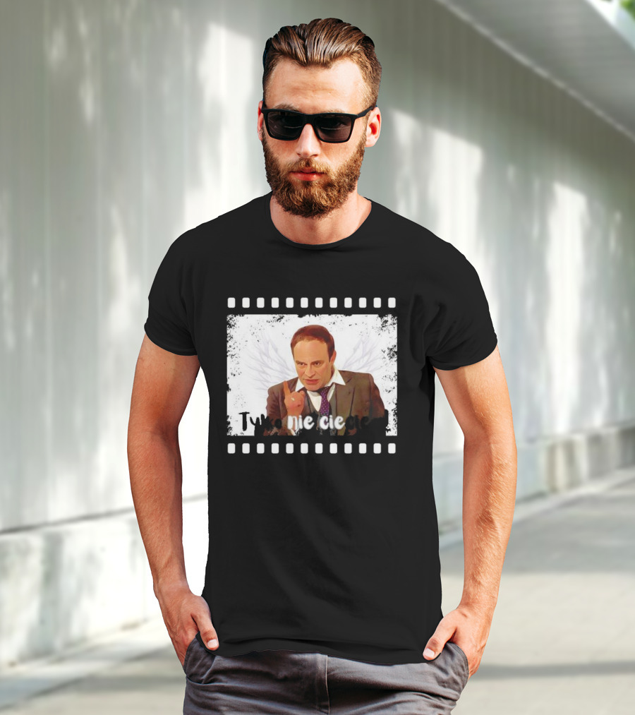 Tylko Nie Cieciem Stanisław Anioł Filmstrip Winged T-Shirt