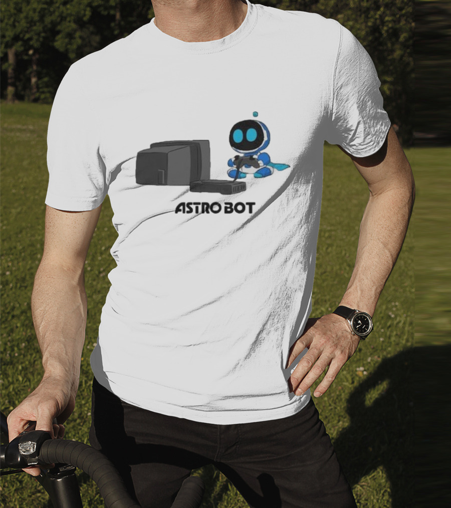 Astro Bot Playing Video Game Retro Console T-Shirt