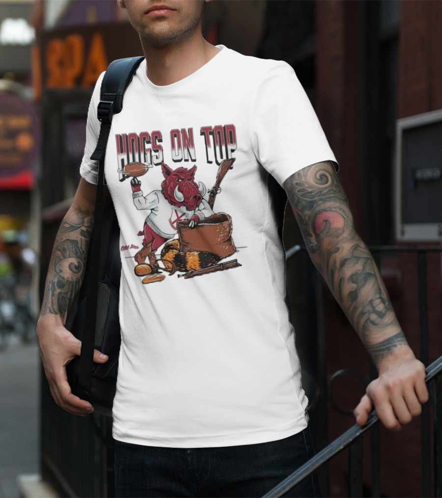 Hogs On Top Old Time Football T-Shirt