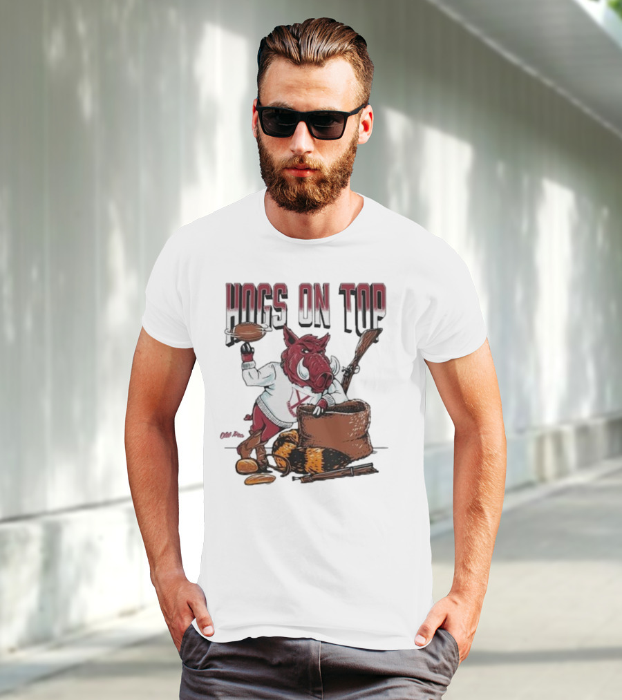 Hogs On Top Old Time Football T-Shirt