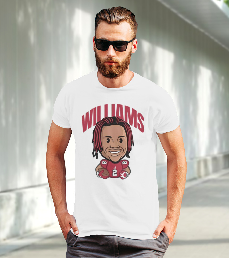 Williams Alabama Crimson Tide Caricature Football Player T-Shirt