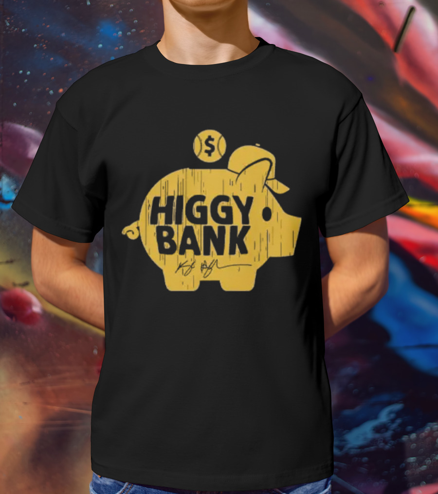 Higgy Bank San Diego Padres Kyle Higashioka Baseball Dollar Cap T-Shirt