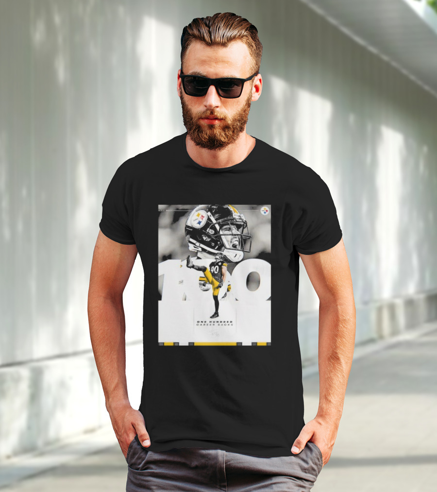TJ Watt Pittsburgh Steelers 100 Career Sacks Signature T-Shirt