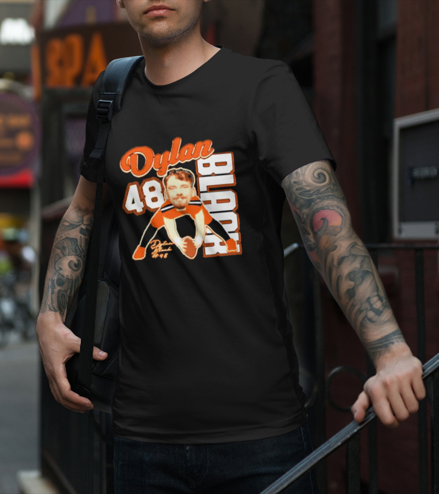 Dylan Black 48 Oregon State Beavers Football Player Face Cartoon T-Shirt