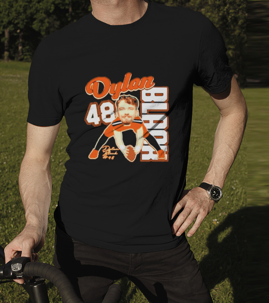 Dylan Black 48 Oregon State Beavers Football Player Face Cartoon T-Shirt