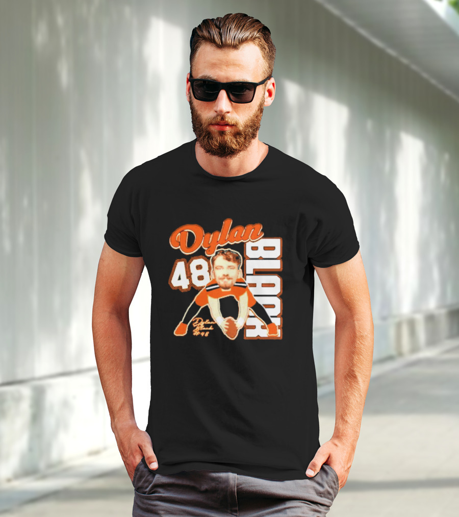 Dylan Black 48 Oregon State Beavers Football Player Face Cartoon T-Shirt