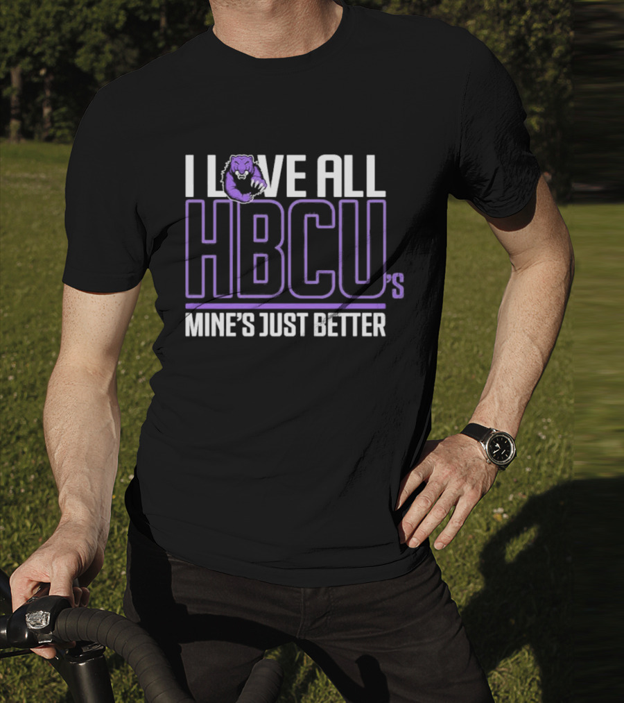 I Love All HBCUs Mine's Just Better With Purple Bear T-Shirt