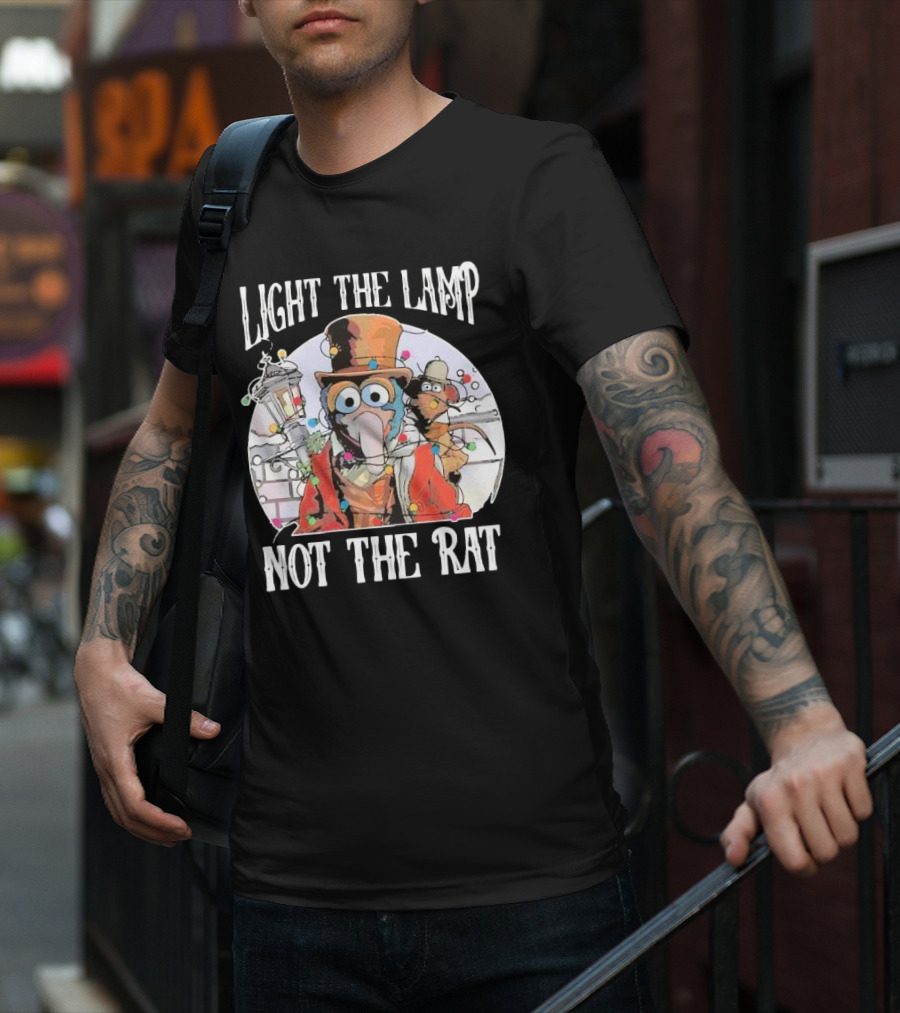 Light The Lamp Not The Rat Muppet Christmas Carol Gonzo Rizzo T-Shirt