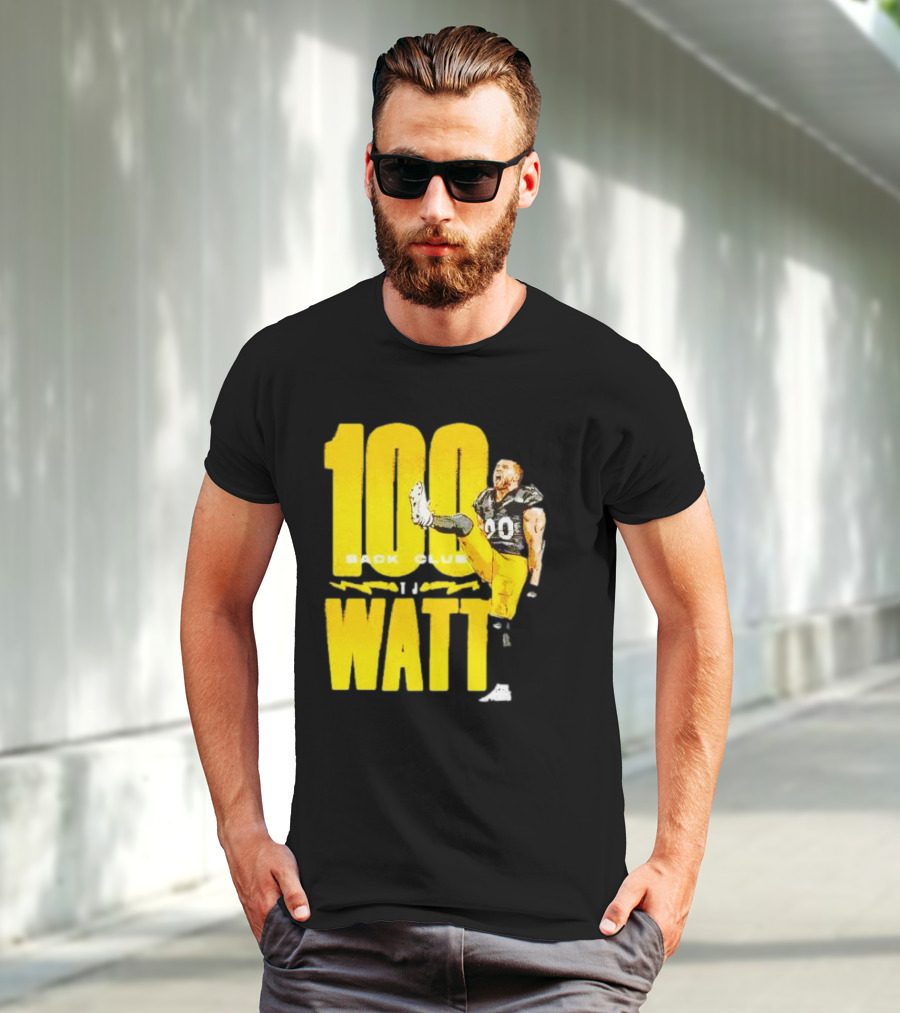 100 Sack Club Pittsburgh Steelers TJ Watt T-Shirt