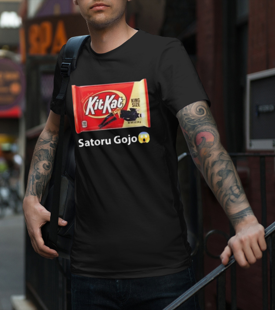 Mr. Goofy Ahh Kit Kat Satoru Gojo King Size T-Shirt