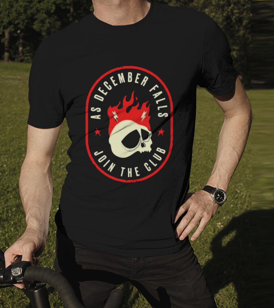 As December Falls Join The Club Ghost Rider Skull T-Shirt