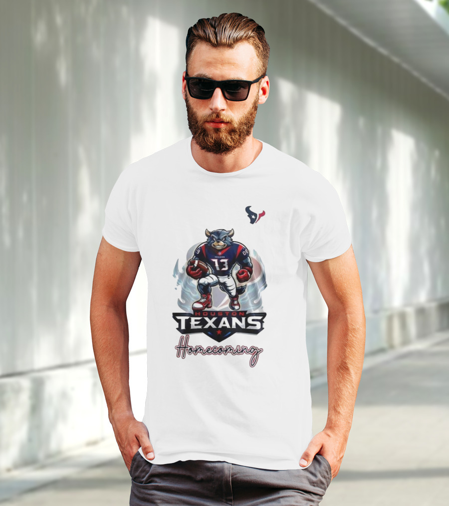 Houston Texans Mascot Homecoming Football Event T-Shirt