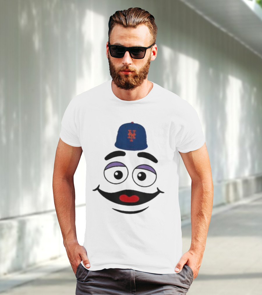 New York Mets Grimace Face Smile Victory Gameday Baseball Cap T-Shirt