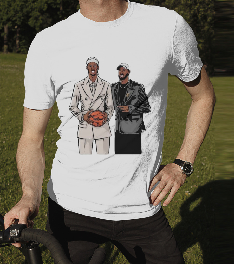 Alex And Olivier Sarr Brothers OKC Thunders Cartoon Wilson Basketball T-Shirt