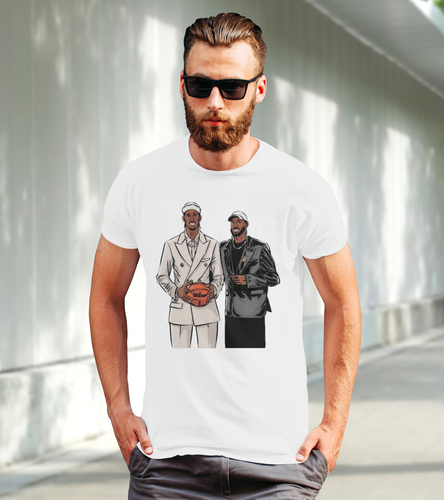 Alex And Olivier Sarr Brothers OKC Thunders Cartoon Wilson Basketball T-Shirt