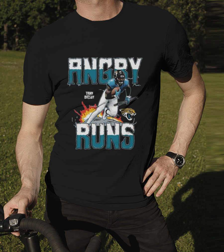 Tank Bigsby Angry Runs Jaguar Football Burst T-Shirt