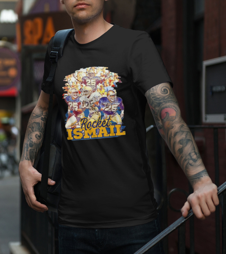 Rocket Ismail Vintage Notre Dame Football Icon 25 T-Shirt