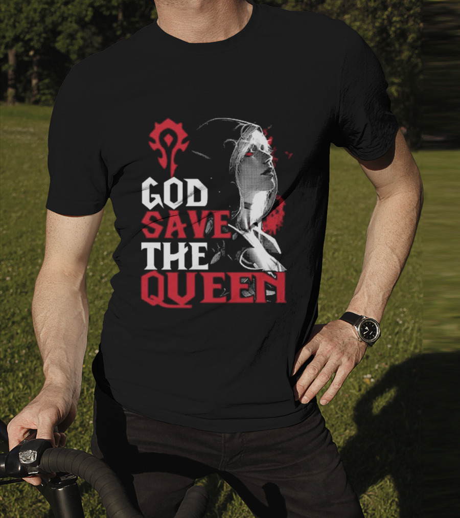 World Of Warcraft Sylvanas Windrunner God Save The Queen Horde T-Shirt