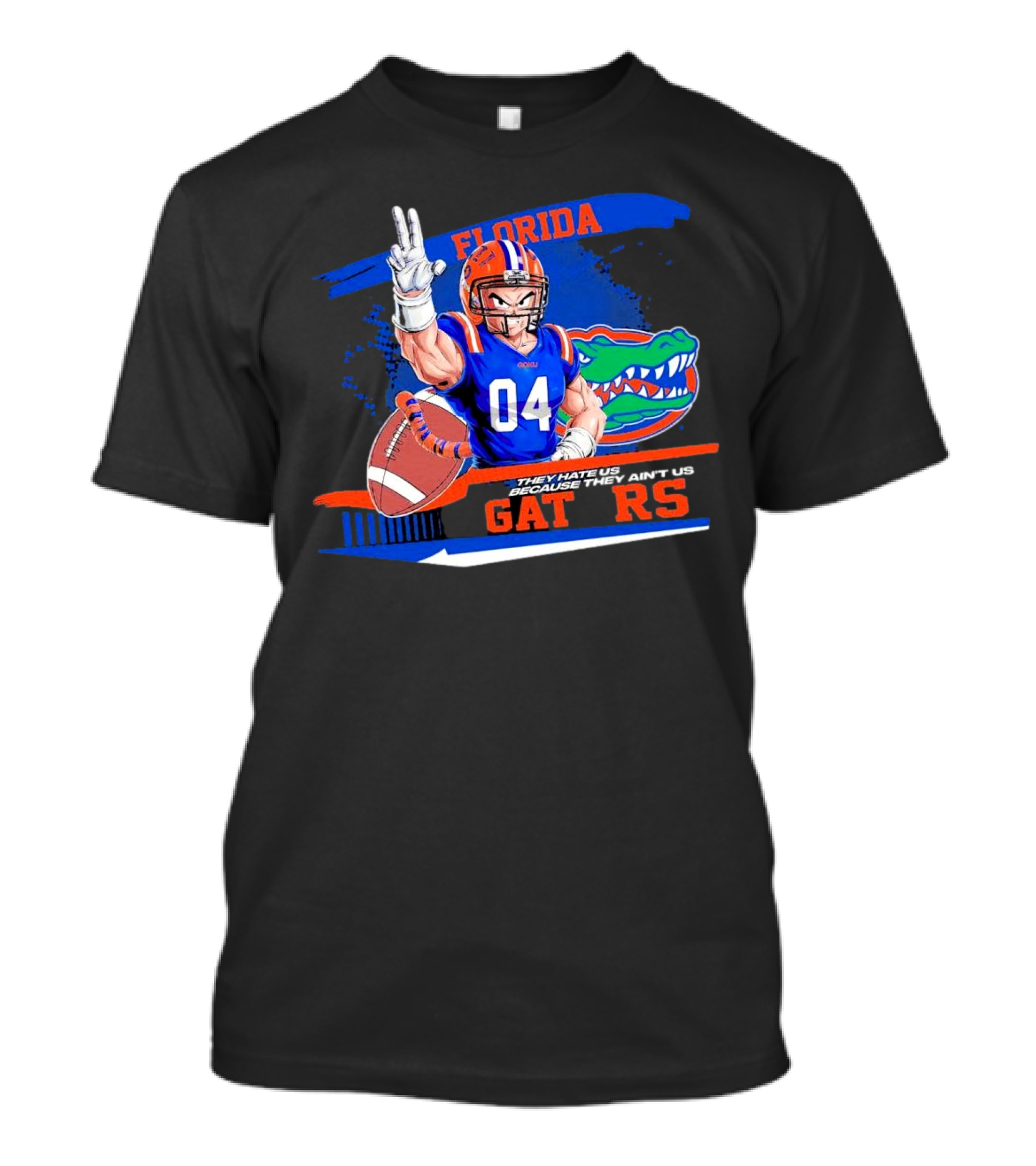 Florida Gators Goku 04 Football They Hate Us Because They Ain't Us T-Shirt