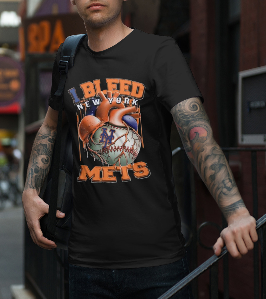 I Bleed New York Mets Heart T-Shirt