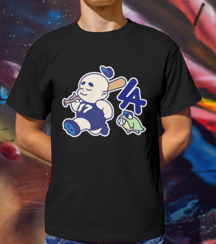 Chunky LA Baseball Baby 17 Fleece Strolling Bat Boy And Turtle T-Shirt