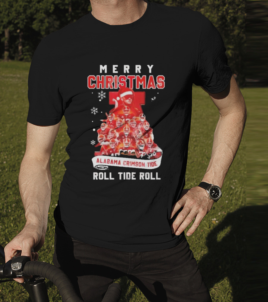 Merry Christmas Alabama Crimson Tide Roll Tide Roll T-Shirt