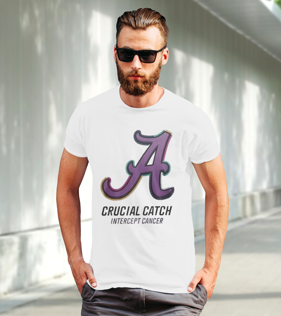 Alabama Crimson Tide Crucial Catch Intercept Cancer T-Shirt