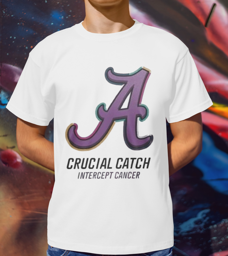Alabama Crimson Tide Crucial Catch Intercept Cancer T-Shirt