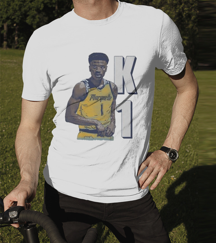 K1 Kameron Jones Marquette Golden Eagles Basketball Cartoon Player T-Shirt