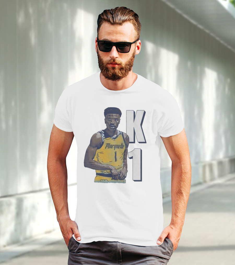 K1 Kameron Jones Marquette Golden Eagles Basketball Cartoon Player T-Shirt