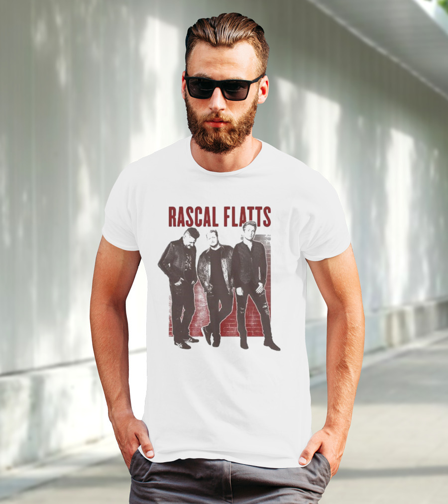 Rascal Flatts Band Photo Brick Wall Background T-Shirt