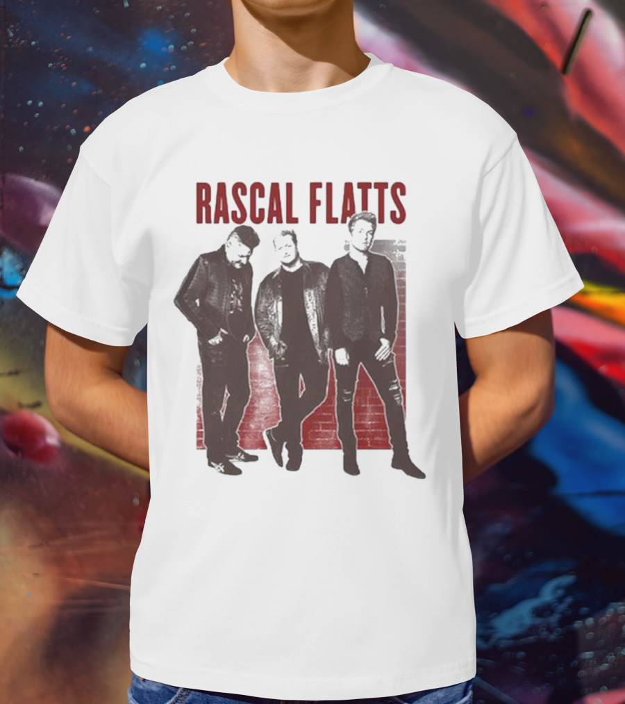 Rascal Flatts Band Photo Brick Wall Background T-Shirt