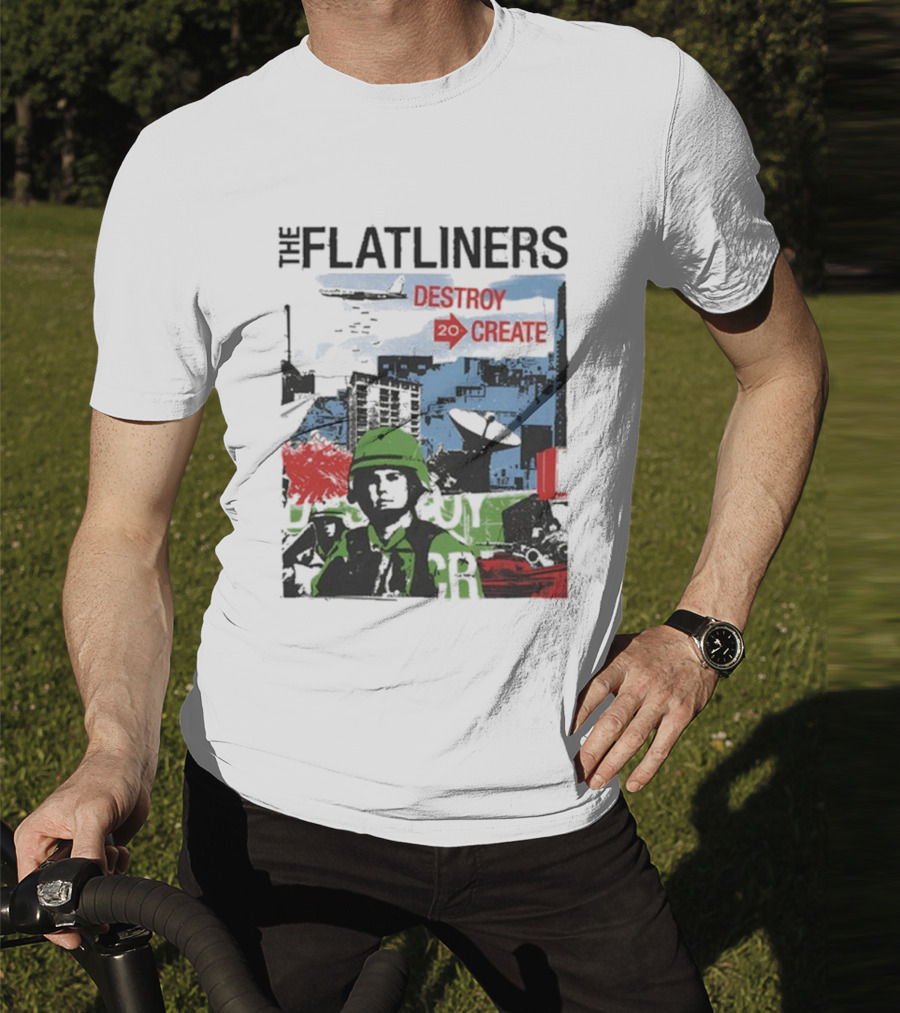 The Flatliners Destroy 20 Create Album Cover Soldier And Cityscape T-Shirt