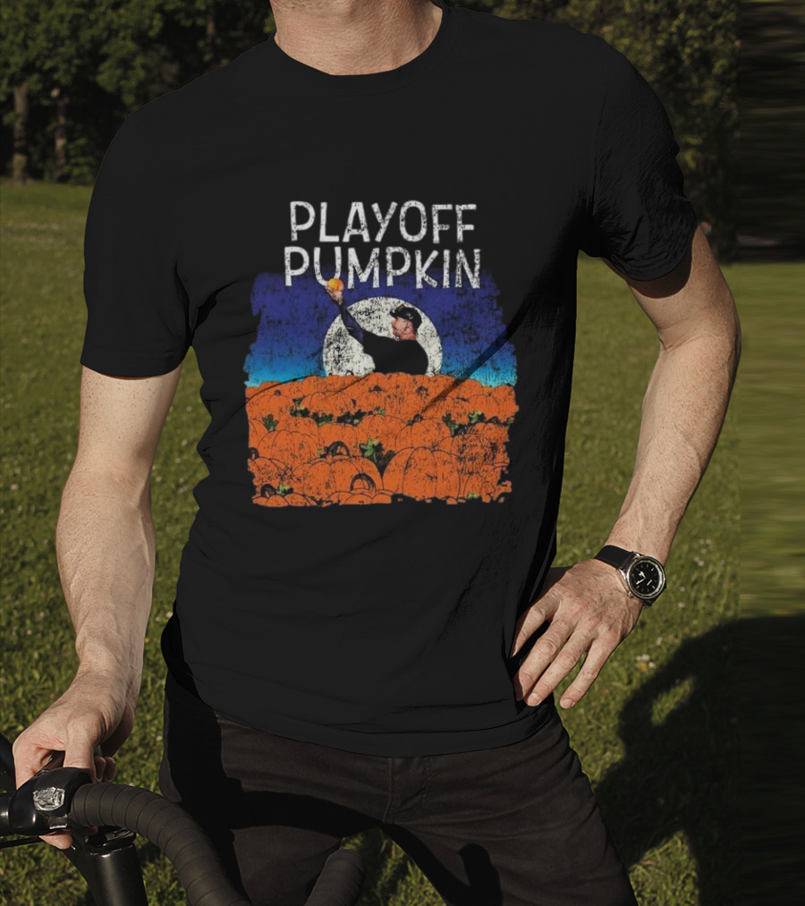 Mets Playoff Pumpkin Pitcher In Pumpkin Patch T-Shirt