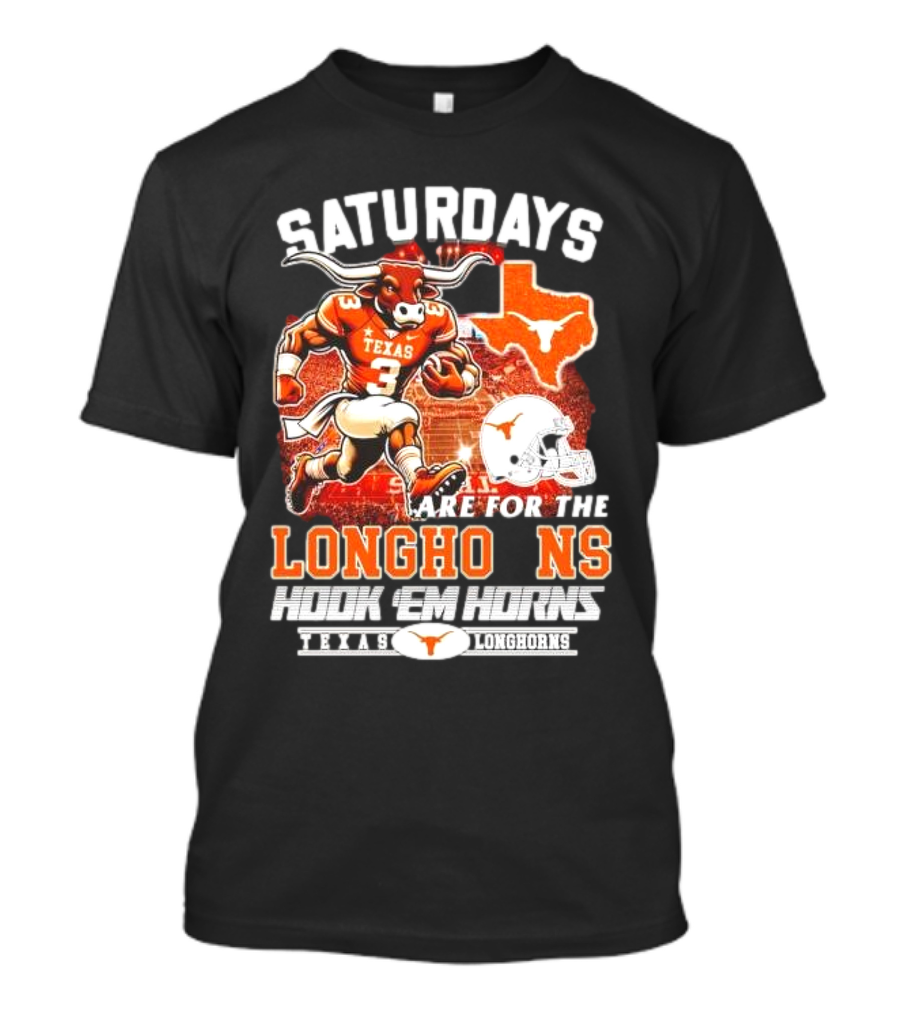 Saturdays Are For The Texas Longhorns Hook 'Em Horns Football Team T-Shirt