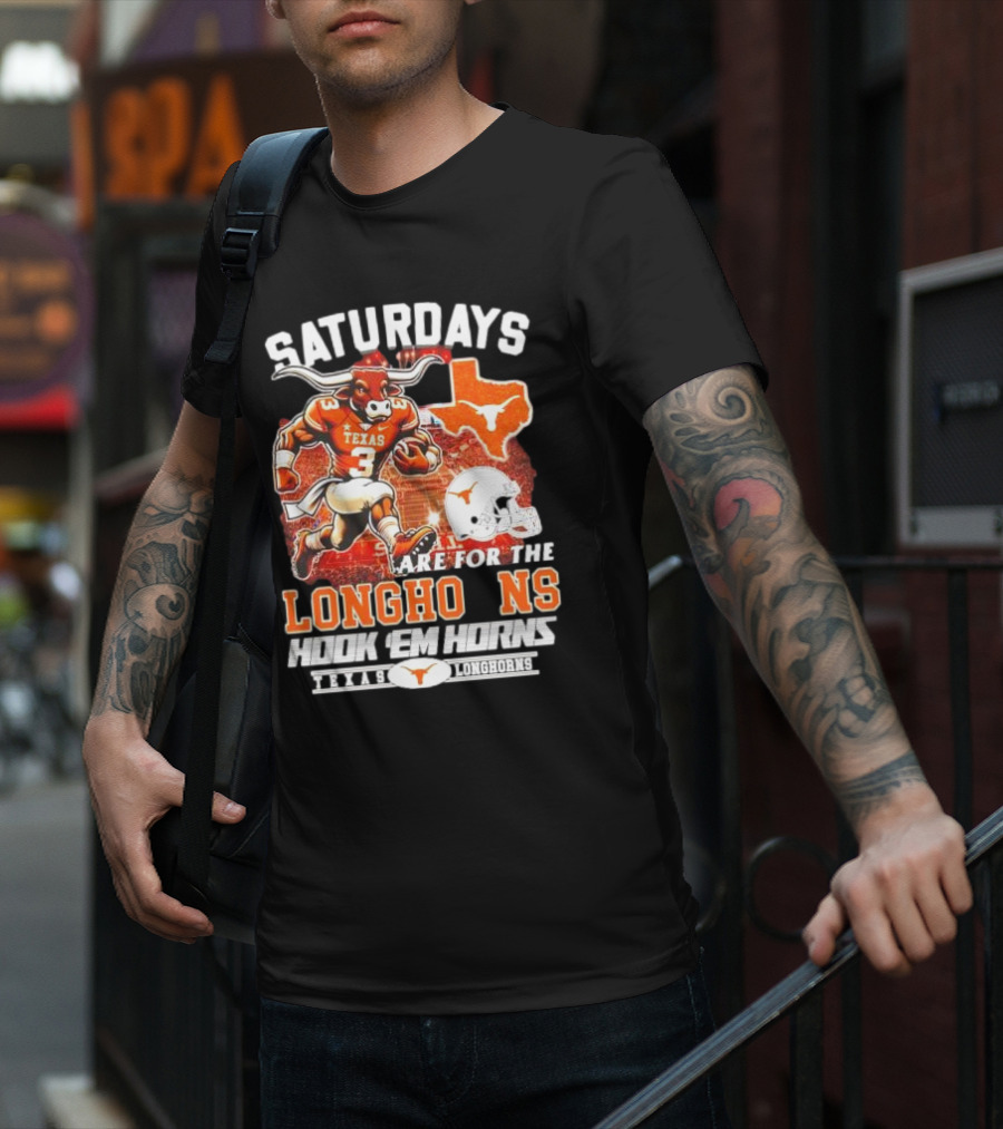 Saturdays Are For The Texas Longhorns Hook 'Em Horns Football Team T-Shirt