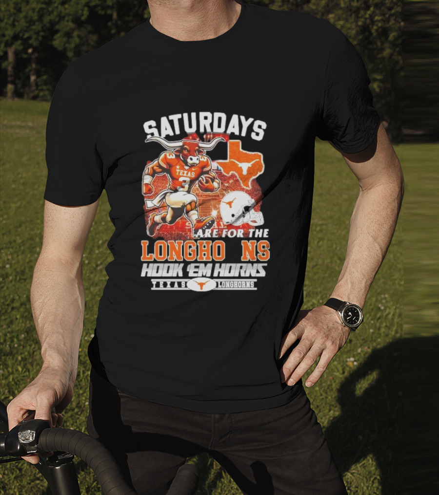 Saturdays Are For The Texas Longhorns Hook 'Em Horns Football Team T-Shirt
